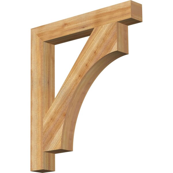 Ekena Millwork Westlake Block Rough Sawn Bracket, Western Red Cedar, 4"W x 30"D x 34"H BKT04X30X34WTL05RWR - main